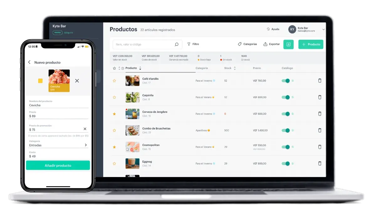 Registro rápido de productos en tu inventario